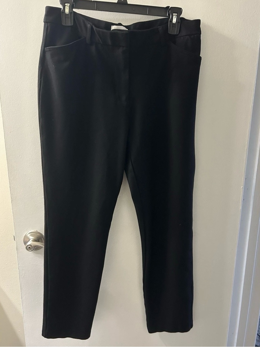Calvin Klein Black Straight-Leg Stretch Pants